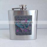 Exquisite Hip Flask With Hand -made Engraving Metal Piece thumbnail-2
