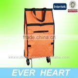 Foldable Shopping Bag With Two Wheels Steel Trolley Good Quality