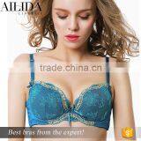 Womens Push Up Bra Set Pattern Underwear Lace Flower Sexy Underwire Bra thumbnail-1