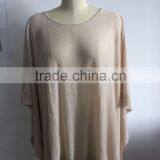 16JWL0414 100%linen Woman Summer Light Weight Poncho