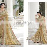Beige Georgette Saree thumbnail-1