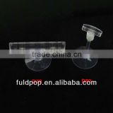 FLD shopping mall suction adjustable transparent plastic hook clips