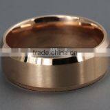 Mens Womens Wedding Bands Classic 8MM Titanium Steel Promise Rings for Him High Polished Rose Gold Comfort Fit Ring thumbnail-5