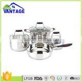 Quality Guarantee 7pcs Non-stick Camping Cookware Set With Mirror Face thumbnail-1