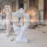 White Marble Abstract Art Deco Lady Sculpture thumbnail-3