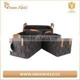 New Woven Storage Sets Handmade Felt Rectangular Woven Storage Basket thumbnail-4