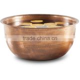 Copper Pedicure Bowl With Hammered