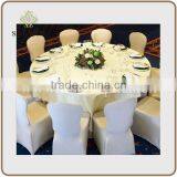White Polyester Table Cloth for Wedding or Hotle Use