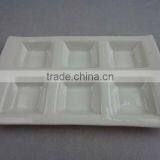 Stock White Porcelain Six Division Sauce Dish thumbnail-1