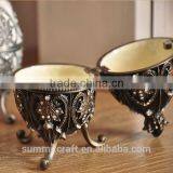 Antique Russian Easter Eggs Alloy Jeweled Trinket Box thumbnail-4