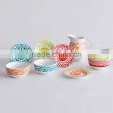 9pcs Porcelain Breakfast Dinner Set With Decal Printing thumbnail-1
