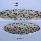 Cast Aluminium Plate With Enamel and Floral Patterns Patterns Can be as per Customers Request