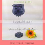 Gift Item Deluxe Purple Handmade Mosaic Goblet Elegant Tall Wedding Centerpiece Vases