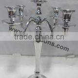 Silver Finish Aluminum Polish Five Arms Candelabra thumbnail-5