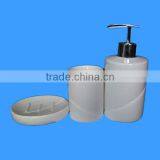 Factory Dirct Cheap Plain White Ceramic Bathroom Accessories Set 4/s thumbnail-1