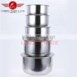 2016 5pcs Stainless Steel Casserole Set Cooking Pot Cookware Set With Lid thumbnail-1