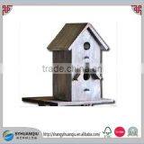 Wooden Bird Cage With Two Cells and Two Eaves thumbnail-1