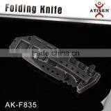 Stonewash Blade Folding Knife Camping Hunting Knife Tools Stainless Steel Handle thumbnail-2