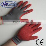 NMSAFETY 13guage Crinkle Latex Palm Glove Labor Safety Gloves Ladies Nylon Gloves thumbnail-1