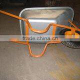 American Agriculture Concrete Building Wheel Barrow Galvanized Tray PU Wheel thumbnail-3