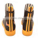 Black Upper Yellow Rubber Outsole Lovely Dog Printed Chelsea Style Elastic Gore New Style Girls Rain Boot Shoes Wellies thumbnail-5