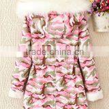 Women's Thicken Camouflage Fleece Faux Fur Warm Winter Coat Hooded Parka Overcoat Jacket thumbnail-4