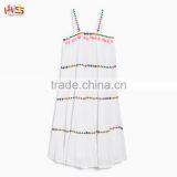 Latest Chirdren Frocks Designs White Embellished Girl Maxi Dress thumbnail-3