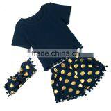 Toddler Summer Outfit Children Clothes Top and Shorts 3pcs Set