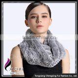 CX-S-154K China Factory Wholesale Cheap Real Rex Rabbit Fur Fashion Scarf Women thumbnail-6