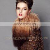 CX-A-62B Tip Dyed Women Detachable Real Mongolian Lamb Fur Collar thumbnail-4