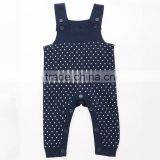 Hot Sales 100% Organic Cotton Sleeveless Rompers Knitted Blue Baby Jumpsuit thumbnail-3