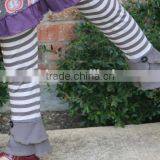 Ruffle Baby Girls Cotton Stripe Pants Kids Leggings Plain Ruffle Pants thumbnail-2