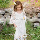 2017 Baby Girl Party Dress Children Frocks Designs Flower Girls White Long Maxi Wedding Dress thumbnail-4