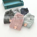 S60643B 2017 Girls Pants Cotton Stripes Cartoon Printing Baby Casual Trousers Children's Clothing thumbnail-1