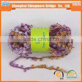 Chiina Fancy Yarn Supplier Cheap Sales High Standard 100% Polyester Boucle Yarn With Balls for Knitting thumbnail-2