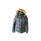 Vintage Men Fur Hooded Down Coat Windbreaker Waterproof Down Jacket thumbnail-1