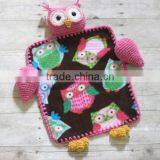 Hand Kntting Kit Crochet Animal Sets Crochet Owl Lovey Blanket Set thumbnail-1