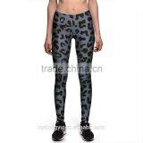 Gray Leopard Stripe Joggingyoga Legging Capris/morning xg Plus Size Fitness Training Athletic Legging/ Sports Pants
