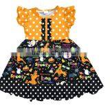 2017wholesale Halloween Girls Clothing Pumpkin Halloween Girls Dress thumbnail-4