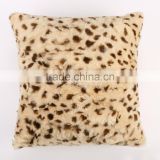 YR165 China Factory Direct Sale Rex Rabbit Fur Pillows/Print Soft Rex Rabbit Fur Cushions Cover