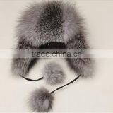 YR434B Russia Style Winter Fur Hat/Women Fashion Silver Fox Hats thumbnail-2