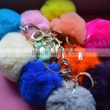 SJ748-01 Colorful Cute 8CM Small Soft Rex Rabbit Key Chains