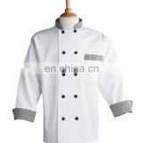 Hot sell autumn black chef jacket /chef coat uniform with round buttons