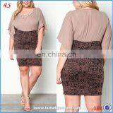 Dongguan Hot Sell Women Dresses for Plus Size Dress Designs Fat Women Tribal Chiffon Dress With Necklace thumbnail-1
