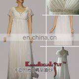 EM722 Short sleeve gravida taffeta wedding dress wedding gown