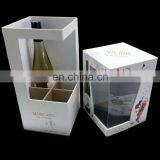 New Design Cardboard Gift Wine Boxes With Clear Plastic Winder