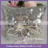 RP02 Cheap Silver Sequin Deorative Wedding Ring Bearer Pillow thumbnail-2