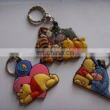 High Quality 3D Customized Promotional Gift Advertising Design PVC/ Silicon /Rubber Keychain Keychain ,annimal Keyring