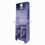Paper Material cardboard display stand hook display stand shelf on sell