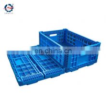 Wholesale Transport Plastic Transport Crate Plastic Foldable Basket Box Collapsible Crate Plastic Vented Crate Basket For Sale